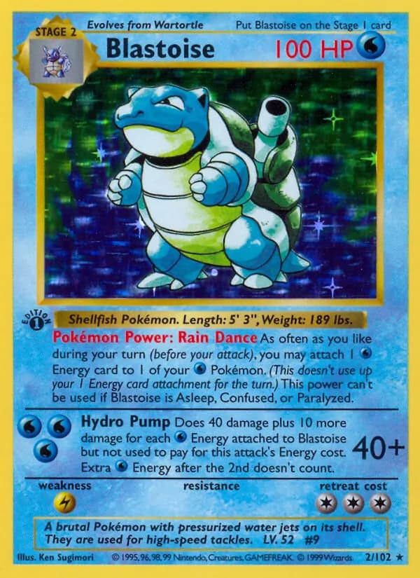Blastoise — изображение карты