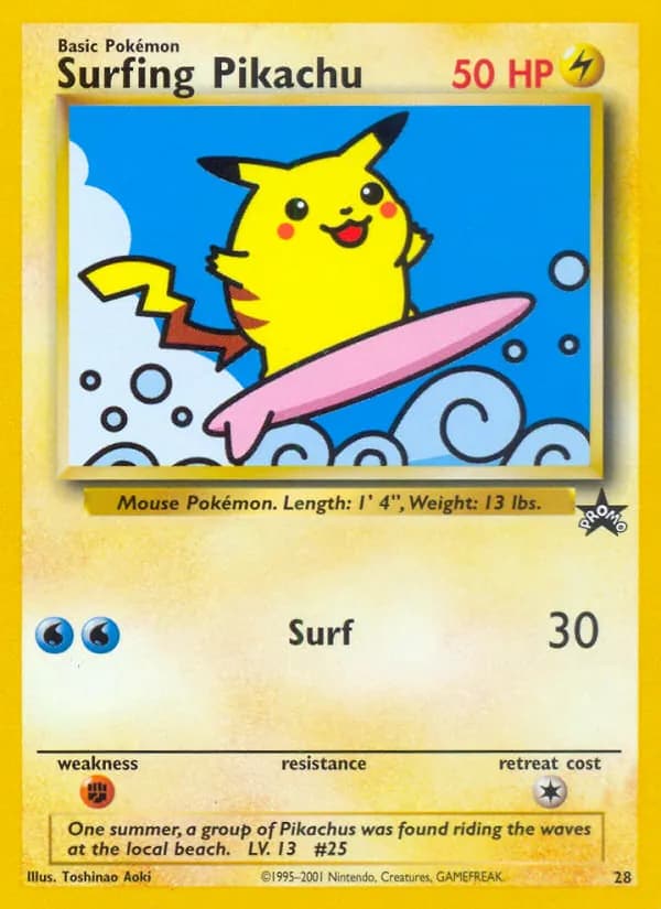 Surfing Pikachu — изображение карты