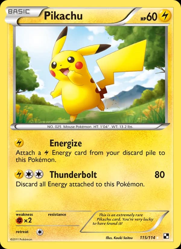 Pikachu — изображение карты