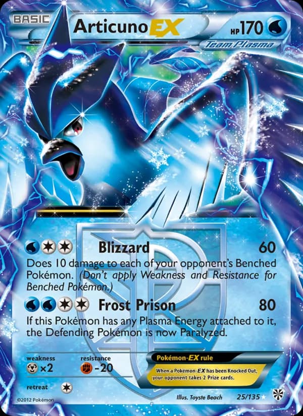 Articuno-EX — изображение карты