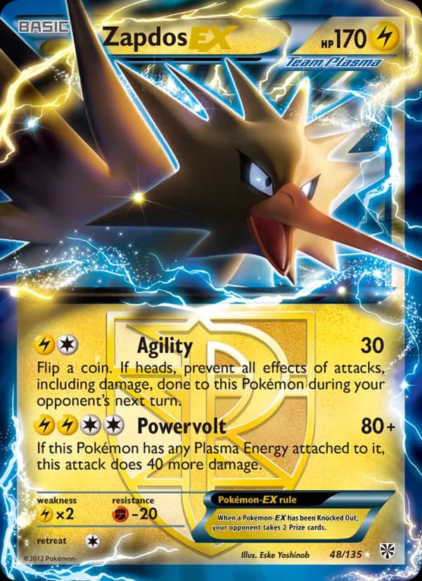 Zapdos-EX — изображение карты
