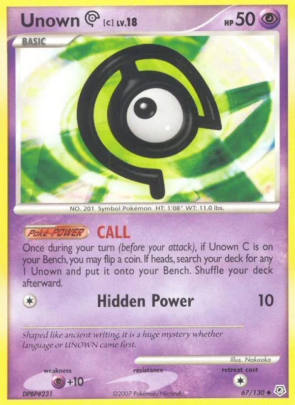 Unown C — изображение карты