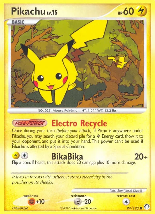 Pikachu — изображение карты