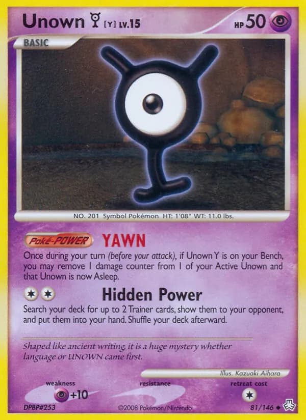 Unown Y — изображение карты