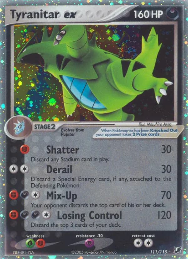 Tyranitar ex — изображение карты