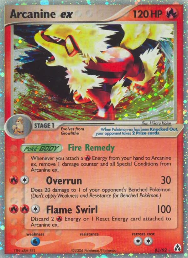 Arcanine ex — изображение карты