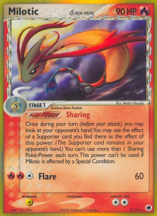 Milotic δ — изображение карты