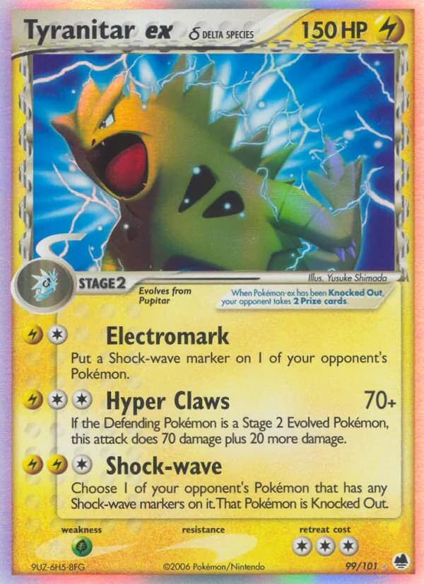 Tyranitar ex δ — изображение карты