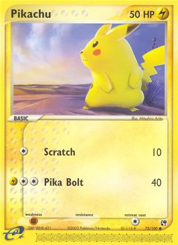 Pikachu — изображение карты