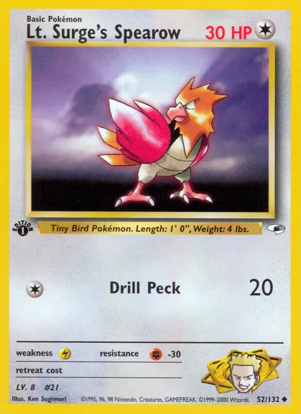 Lt. Surge's Spearow — изображение карты