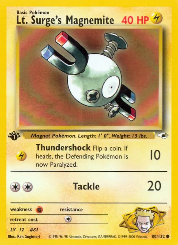 Lt. Surge's Magnemite — изображение карты