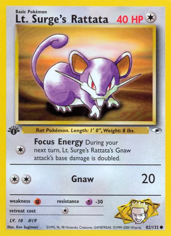 Lt. Surge's Rattata — изображение карты