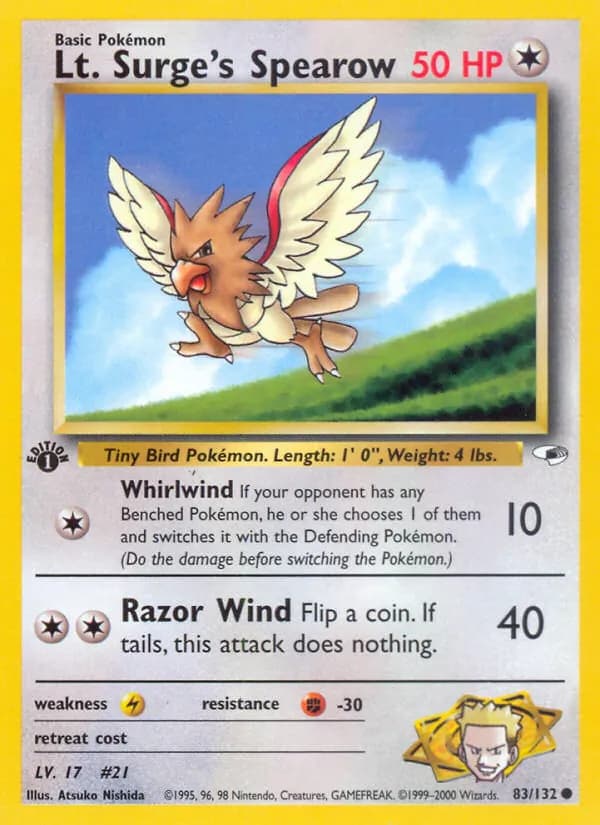 Lt. Surge's Spearow — изображение карты