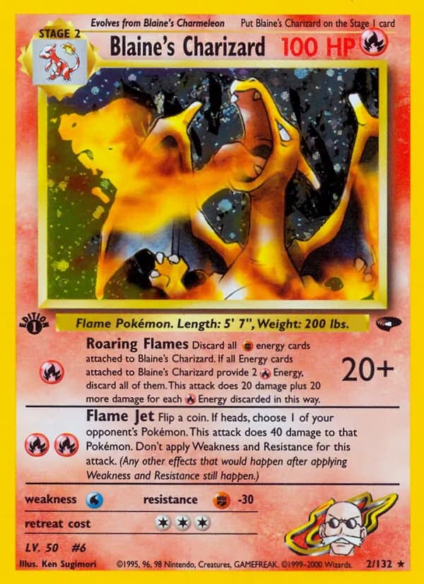 Blaine's Charizard — изображение карты