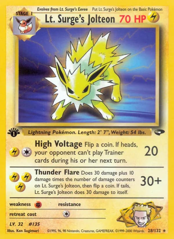 Lt. Surge's Jolteon — изображение карты