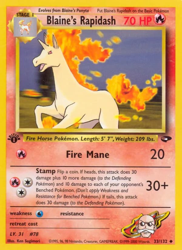 Blaine's Rapidash — изображение карты