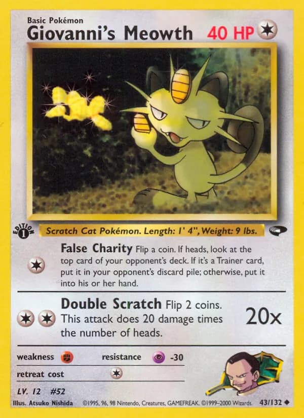 Giovanni's Meowth — изображение карты
