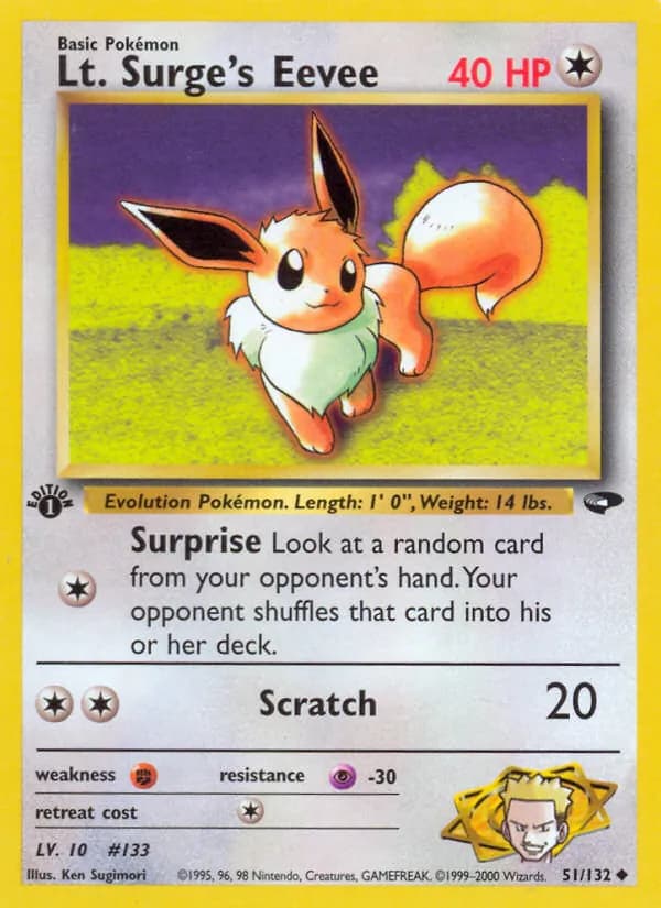 Lt. Surge's Eevee — изображение карты