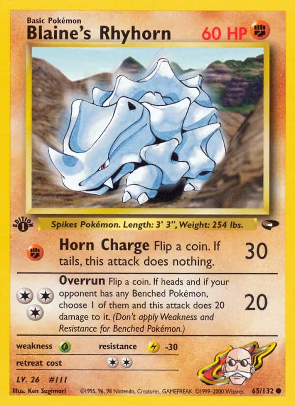 Blaine's Rhyhorn — изображение карты