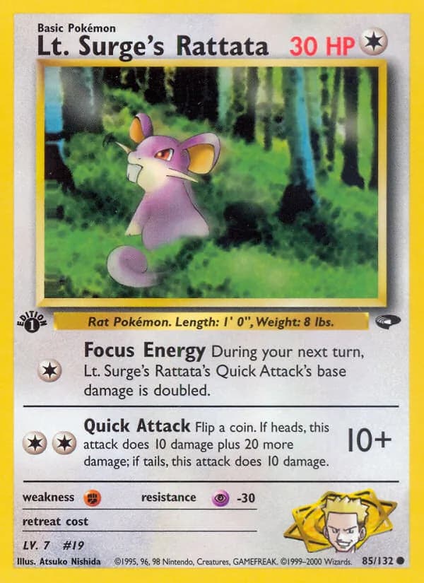 Lt. Surge's Rattata — изображение карты