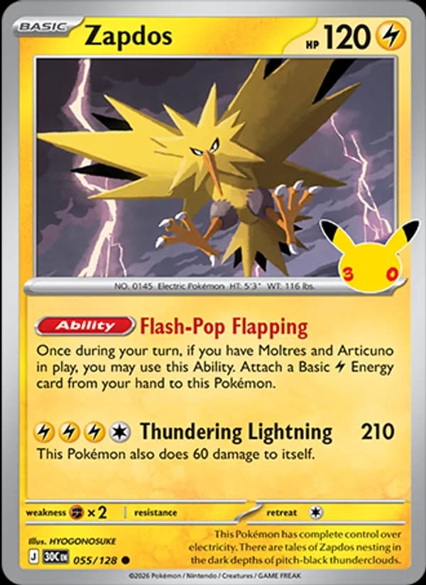 Zapdos — изображение карты
