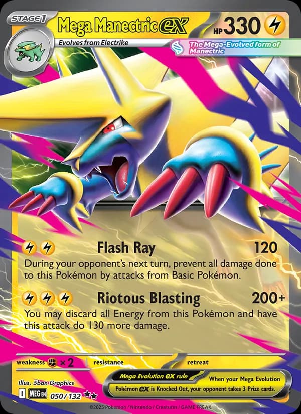 Mega Manectric ex — изображение карты