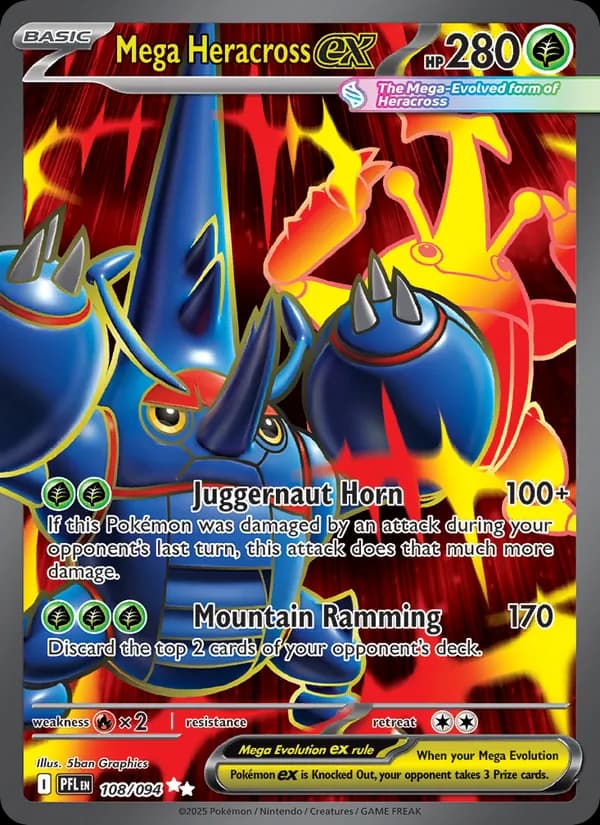 Mega Heracross ex — изображение карты
