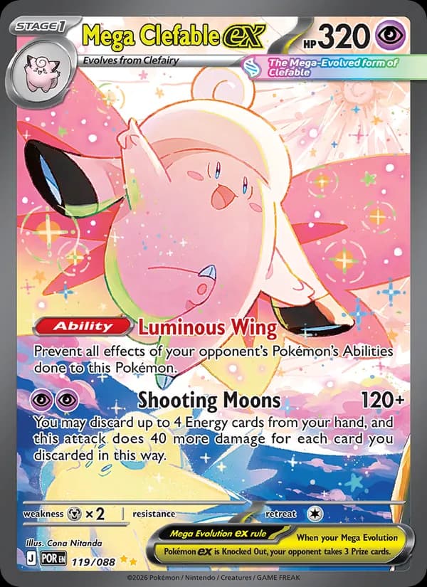 Mega Clefable ex — изображение карты