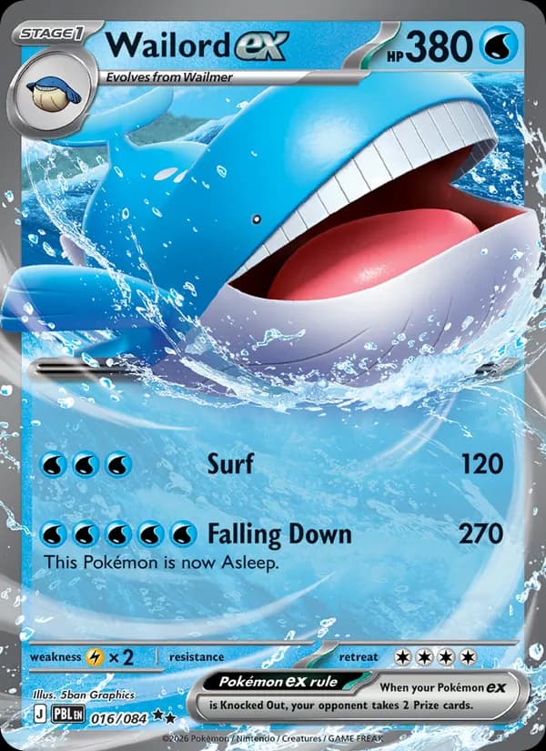 Wailord ex — изображение карты