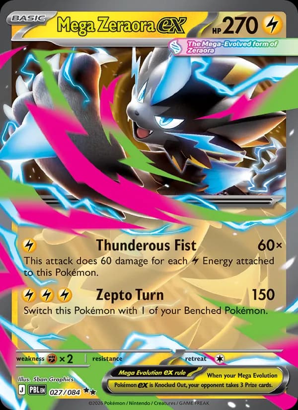 Mega Zeraora ex — изображение карты