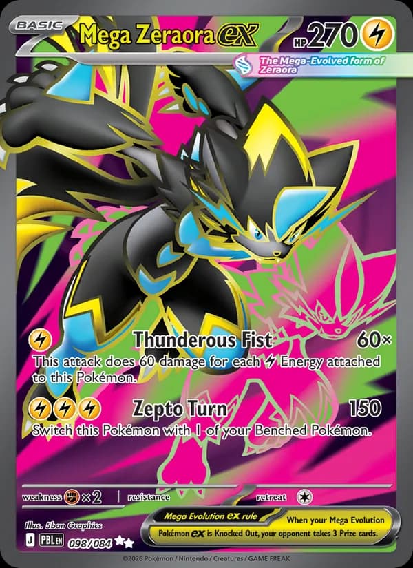 Mega Zeraora ex — изображение карты