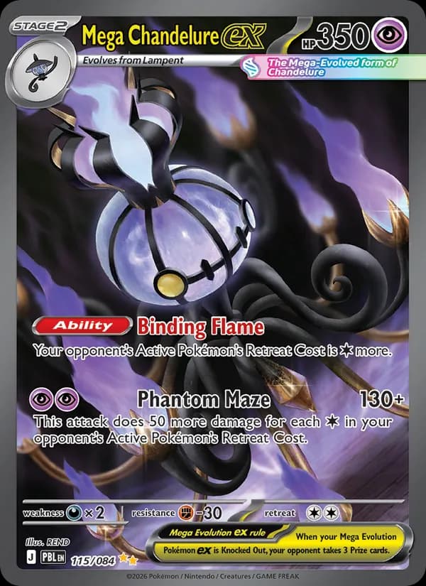Mega Chandelure ex — изображение карты