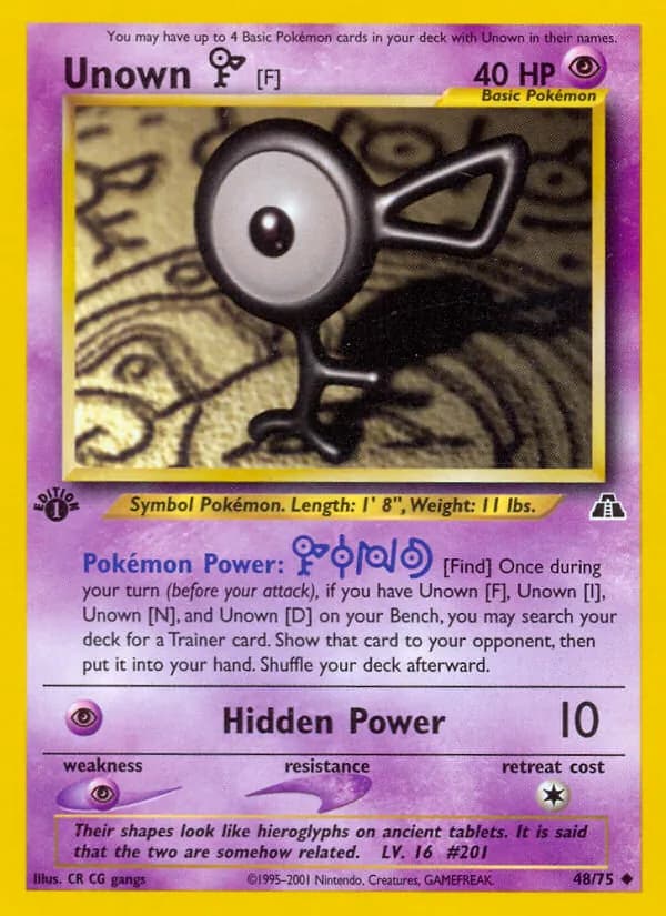 Unown [F] — изображение карты