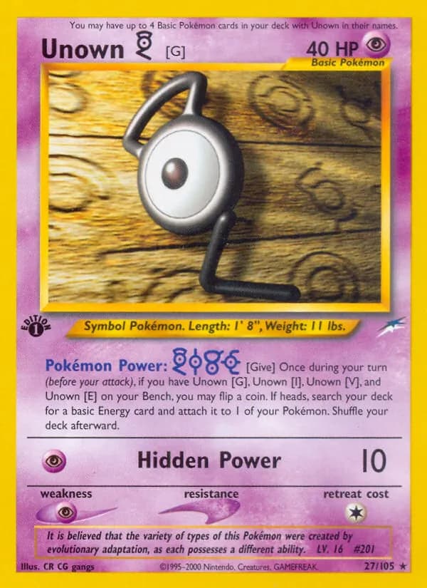 Unown [G] — изображение карты
