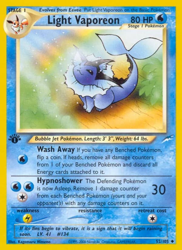 Light Vaporeon — изображение карты