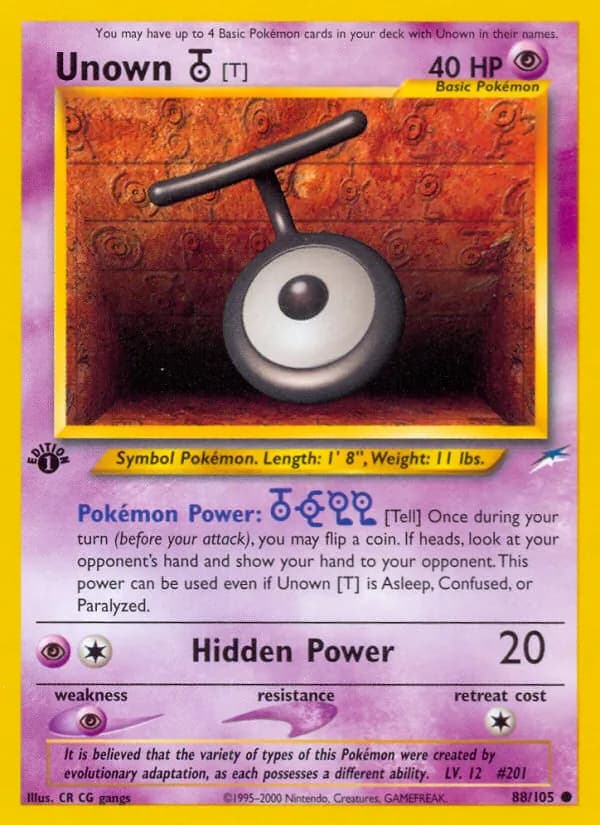 Unown [T] — изображение карты