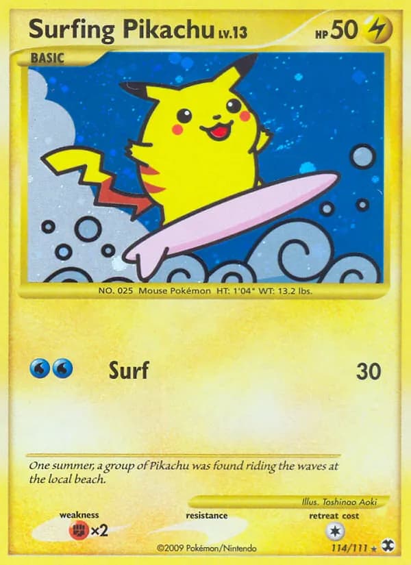 Surfing Pikachu — изображение карты