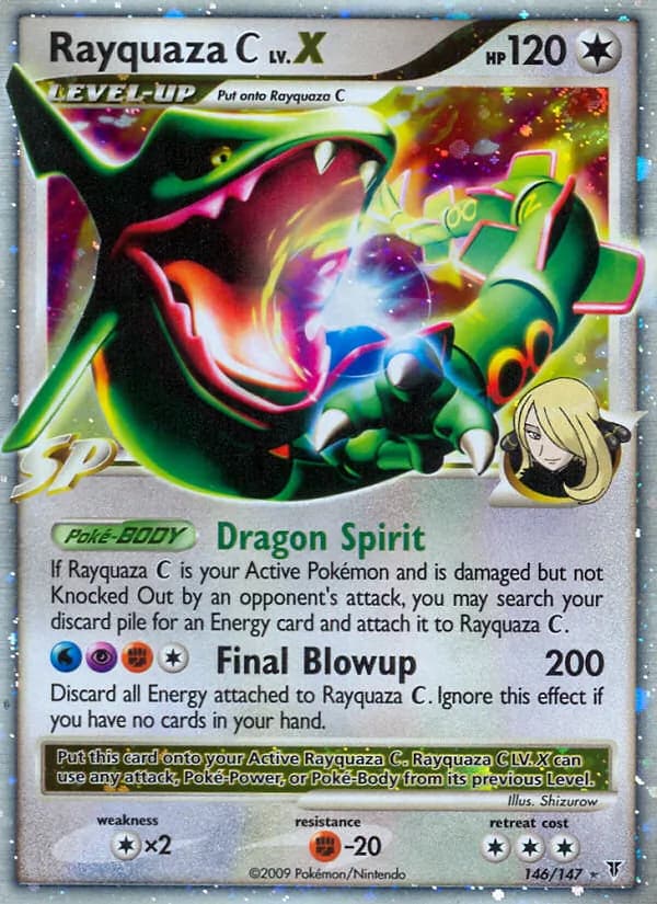 Rayquaza C LV.X — изображение карты