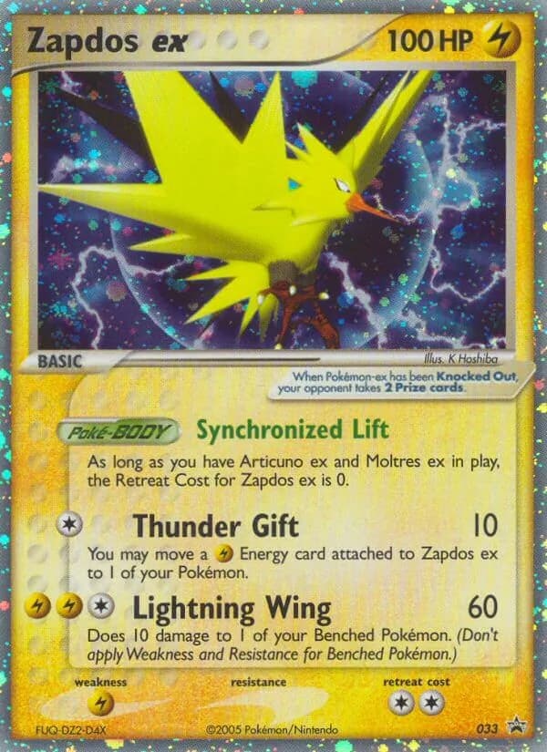 Zapdos ex — изображение карты