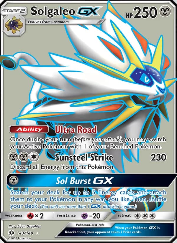 Solgaleo GX — изображение карты