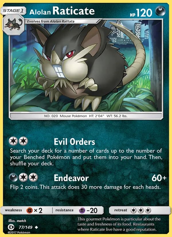 Alolan Raticate — изображение карты