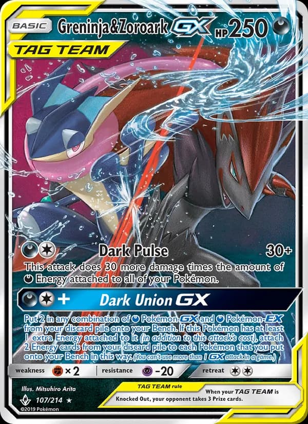 Greninja & Zoroark GX — изображение карты
