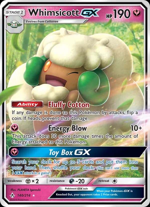 Whimsicott GX — изображение карты