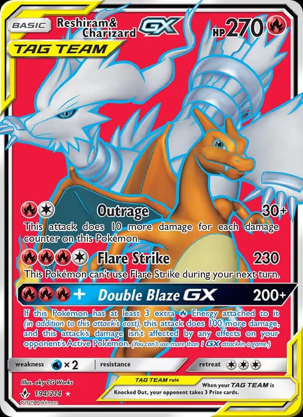 Reshiram & Charizard GX — изображение карты