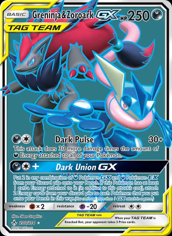 Greninja & Zoroark GX — изображение карты