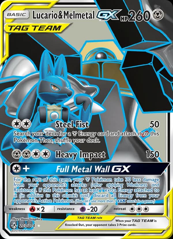 Lucario & Melmetal GX — изображение карты