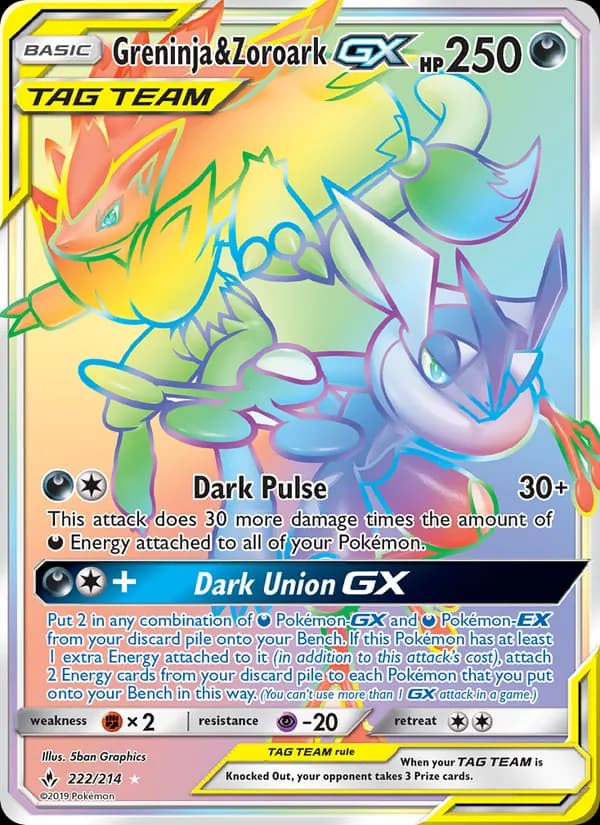Greninja & Zoroark GX — изображение карты