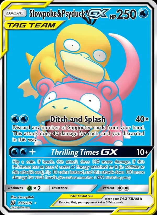 Slowpoke & Psyduck GX — изображение карты