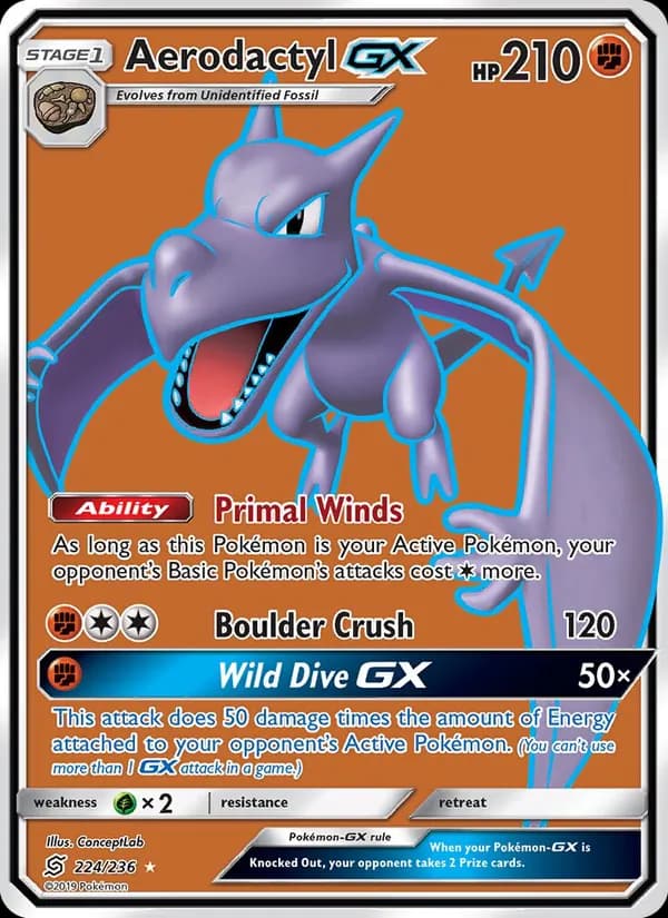 Aerodactyl GX — изображение карты