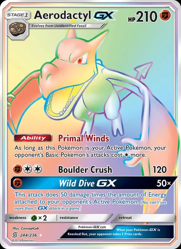 Aerodactyl GX — изображение карты